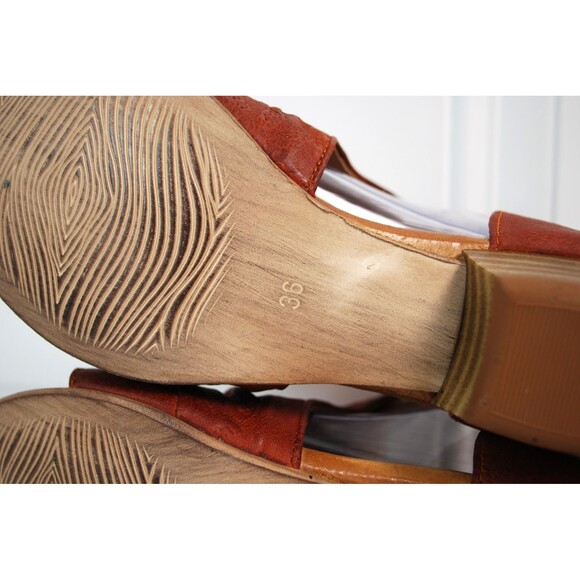 MIZ MOOZ Corra Brick Embossed Leather Heeled Sandals Size EU 36/US 5.5-6 - Picture 9 of 12